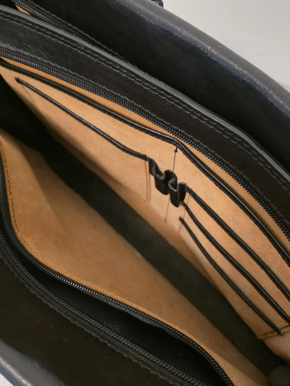 Valentino Leather Briefcase with Goldtone Hardware, Business Made In Italy